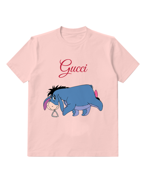 Blush Pink Eeyore With Hoof Stirrup Graphic T-Shirt - front product view
