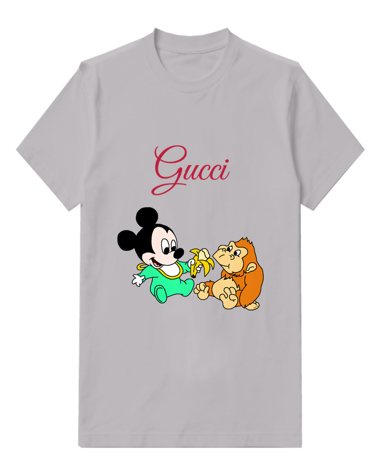 Light Gray Baby Mouse Teddy Bear Graphic T-Shirt - front product view