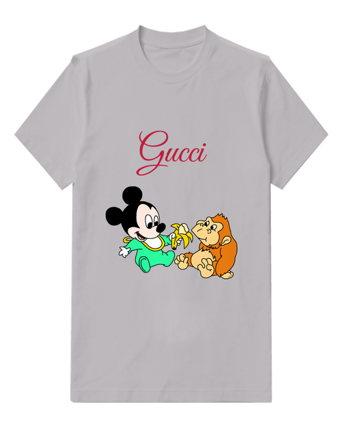 Light Gray Baby Mouse Teddy Bear Graphic T-Shirt - front product view