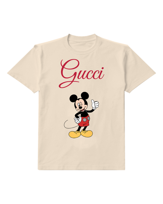 Ivory Small Waving Mouse Graphic T-Shirt - front product view
