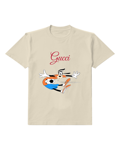 Ivory Goofy Chasing Soccer Ball Graphic T-Shirt - front product view