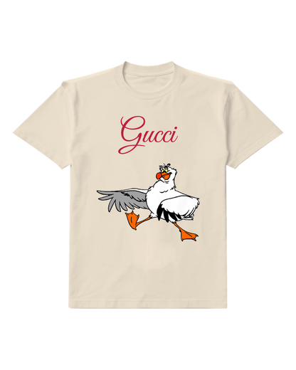 Ivory Seagull In Flight With Outstretched Wings Graphic T-Shirt - front product view