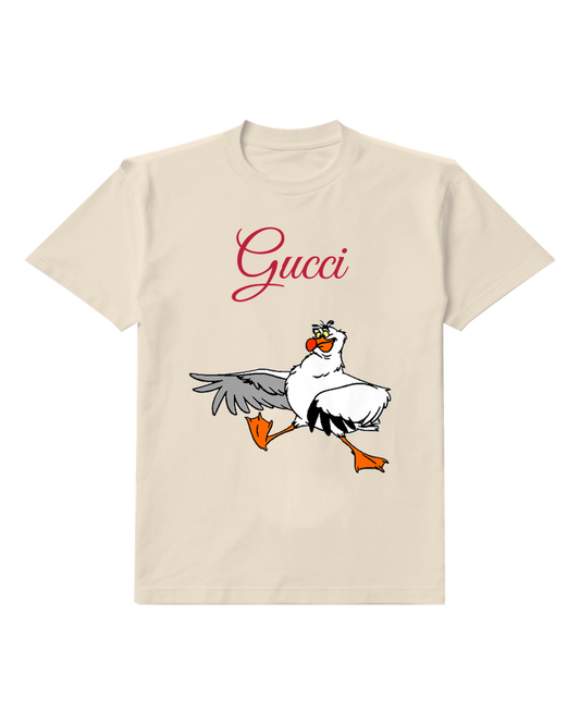 Ivory Seagull In Flight With Outstretched Wings Graphic T-Shirt - front product view