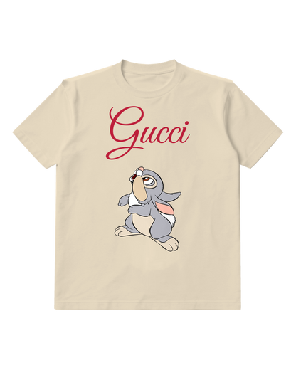 Ivory Rabbit Upward Gaze Graphic T-Shirt - front product view