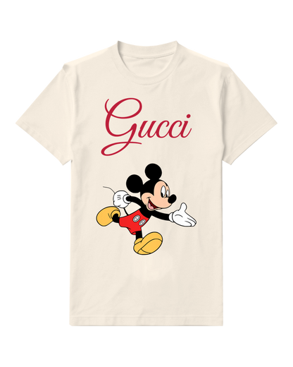 Ivory Mickey Mouse Running Forward Graphic T-Shirt - front product view