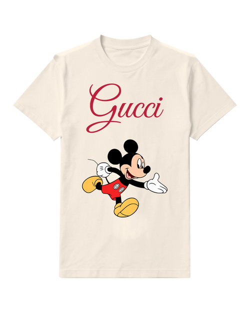 Ivory Mickey Mouse Running Forward Graphic T-Shirt - front product view