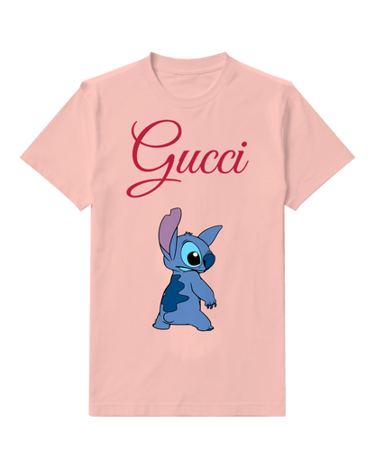 Blush Pink Bunny Crew Neck Graphic T-Shirt - front product view