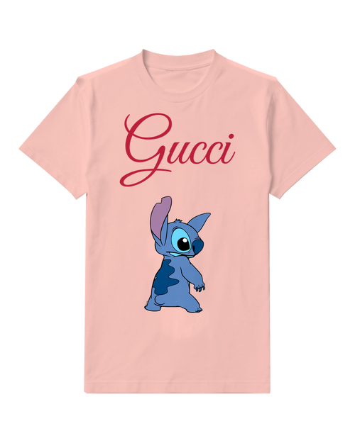 Blush Pink Bunny Crew Neck Graphic T-Shirt - front product view