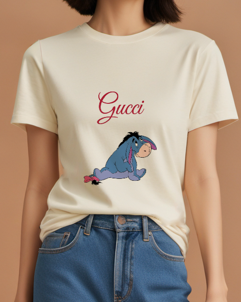 Ivory Eeyore Sitting Dejectedly Graphic T-Shirt - model wearing view