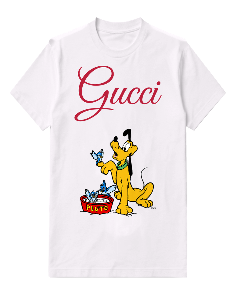 White Yellow Dog With Black Ears Graphic T-Shirt - front product view