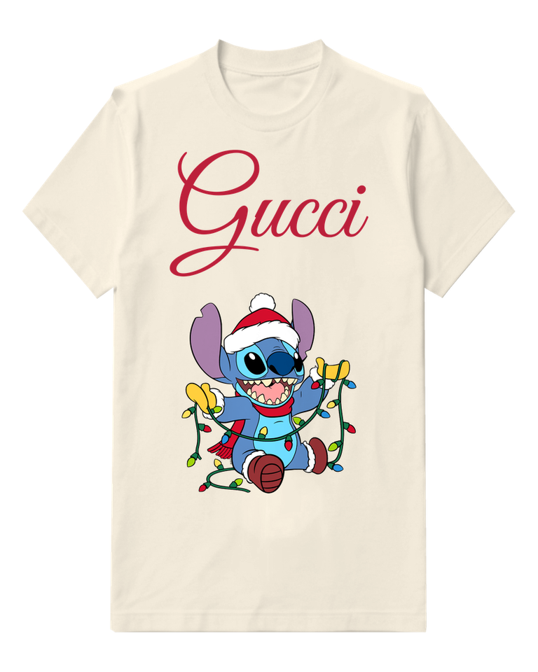 Ivory Stitch Festive Holiday Pose Graphic T-Shirt - front product view