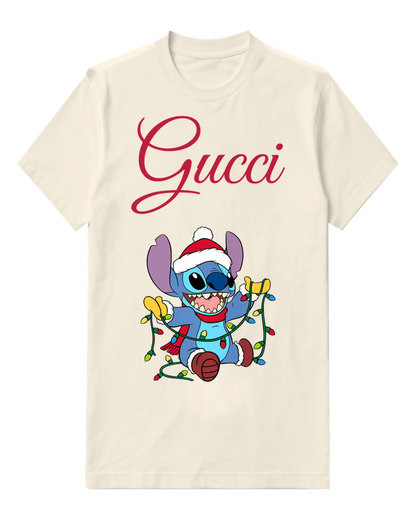 Ivory Stitch Festive Holiday Pose Graphic T-Shirt - front product view