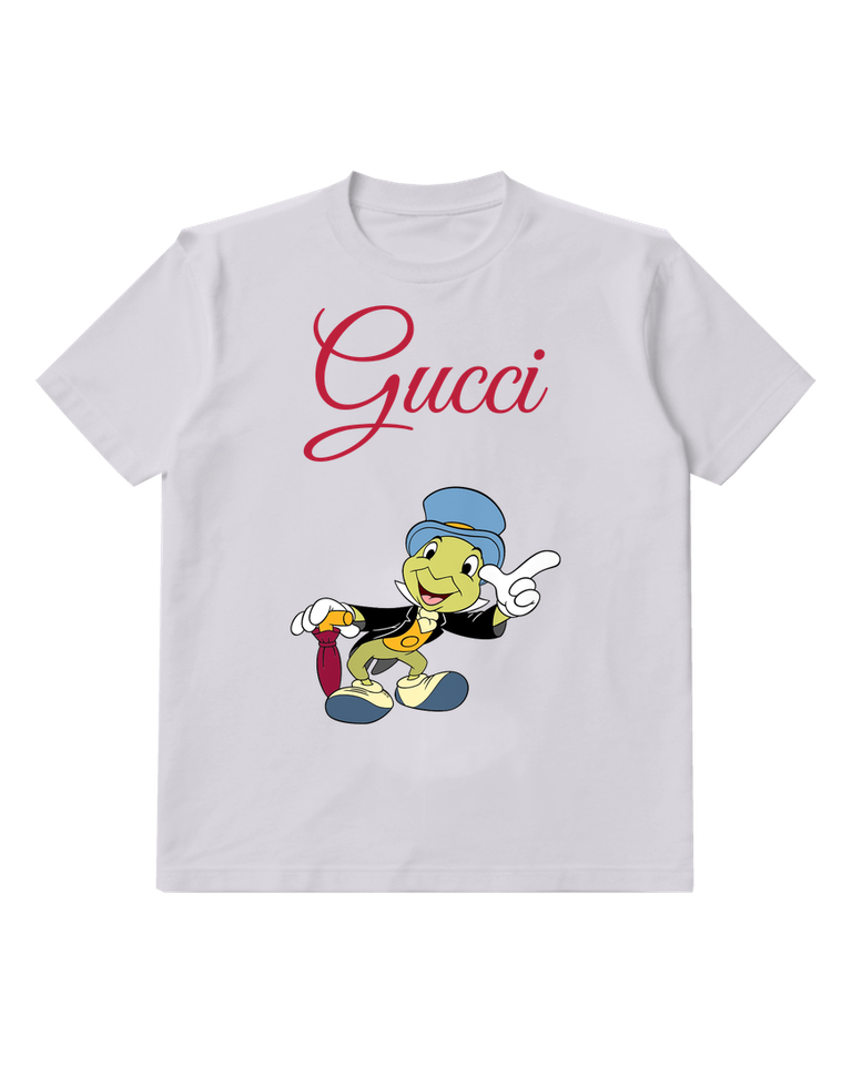 Light Gray Jiminy Cricket Points Forward Graphic T-Shirt - front product view