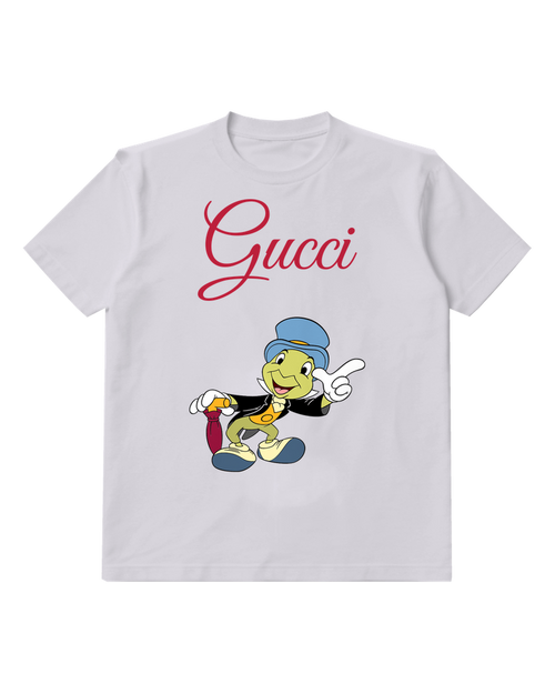 Light Gray Jiminy Cricket Points Forward Graphic T-Shirt - front product view