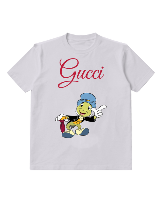 Light Gray Jiminy Cricket Points Forward Graphic T-Shirt - front product view