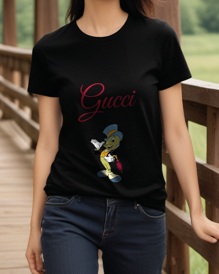 Black Top Hat Cricket Graphic T-Shirt - styled view 4
