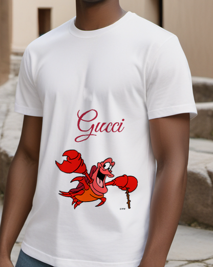 White Raised Claw Red Crab Graphic T-Shirt - styled view 4