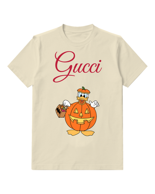 Ivory Pumpkin Costume Duck Graphic T-Shirt - front product view