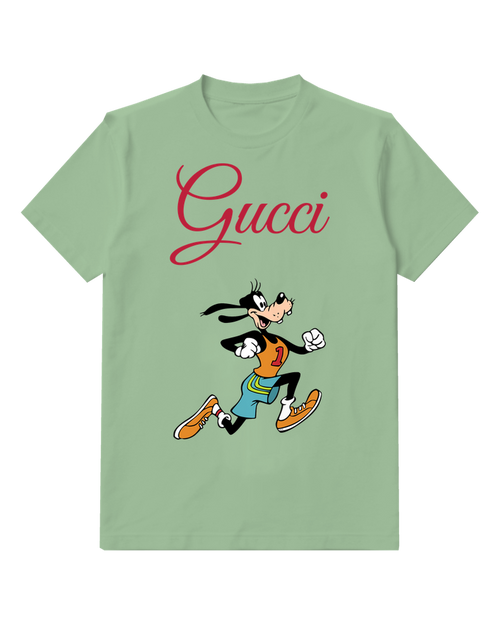 Sage Green Goofy Running In Number One Athletic Outfit Graphic T-Shirt - front product view
