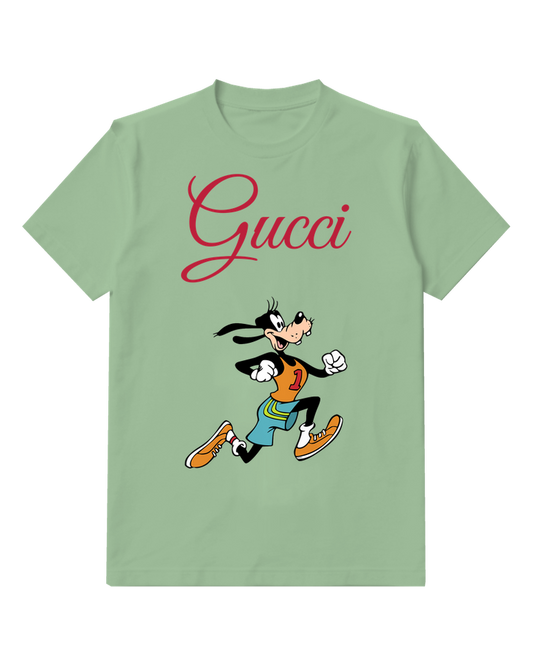 Sage Green Goofy Running In Number One Athletic Outfit Graphic T-Shirt - front product view