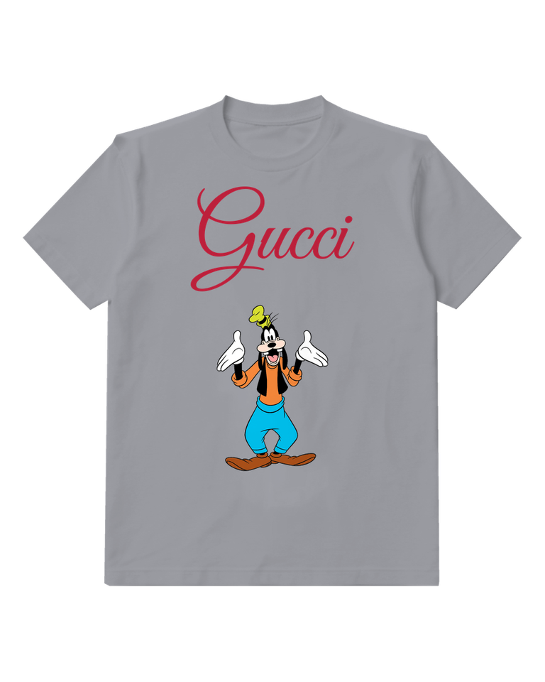 Gray Goofy Wide Armed Gesture Open Palms Graphic T-Shirt - front product view