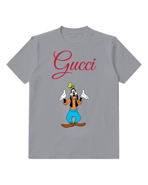Gray Goofy Wide Armed Gesture Open Palms Graphic T-Shirt - front product view