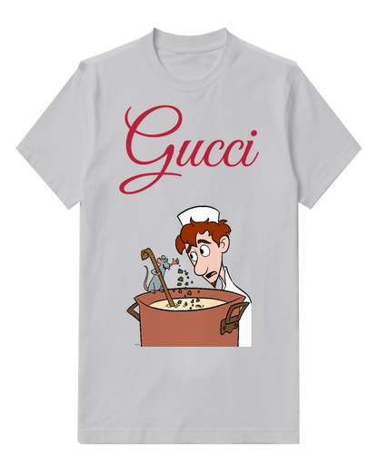 Light Gray Remy Rat Stirs Soup With Ladle Graphic T-Shirt - front product view