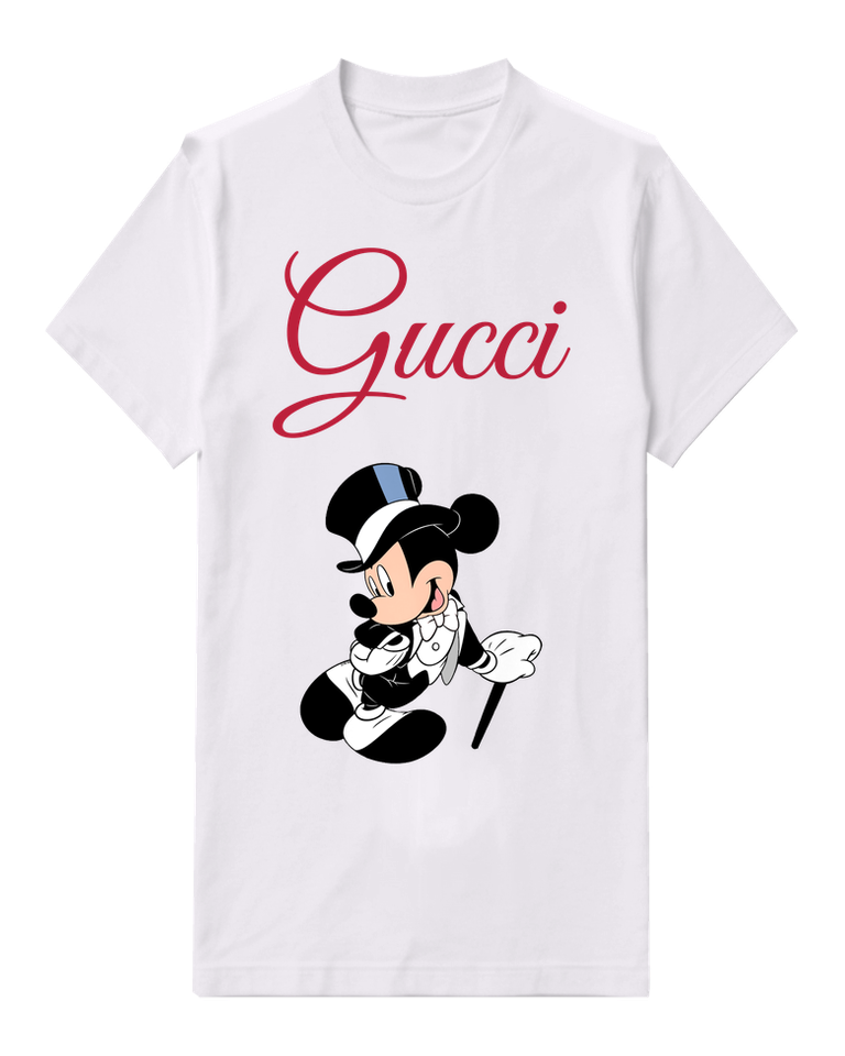 White Mouse With Top Hat Graphic T-Shirt - front product view