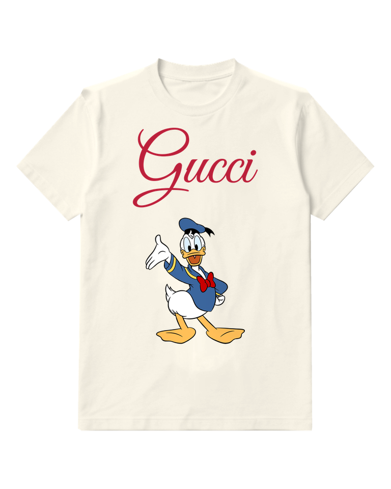 White Donald Duck Waving Hand Crew Neck Graphic T-Shirt - front product view