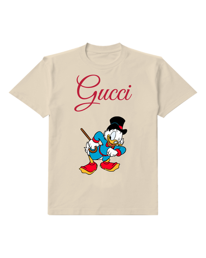 Ivory Top Hat Duck With Blue Coat Graphic T-Shirt - front product view