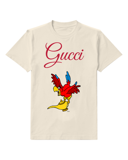 Ivory Parrot Perched On Magic Lamp Graphic T-Shirt - front product view