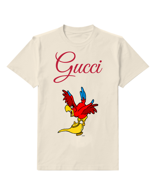 Ivory Parrot Perched On Magic Lamp Graphic T-Shirt - front product view