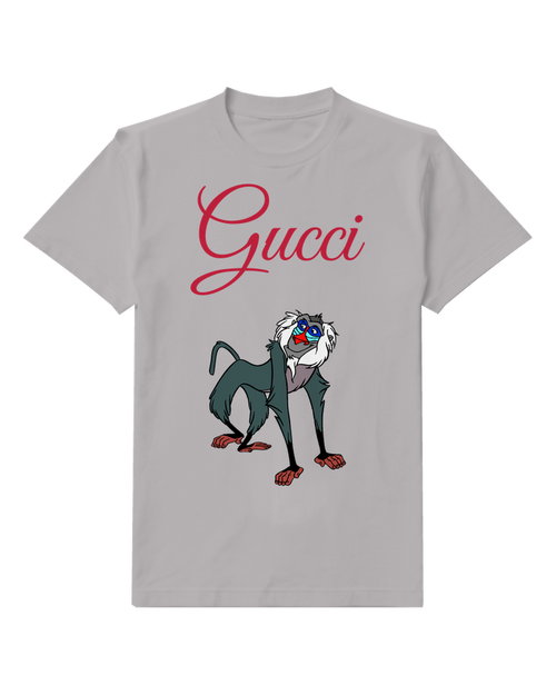 Gray Rafiki Standing Upright On Feet Graphic T-Shirt - front product view