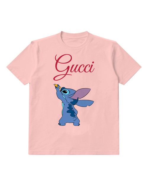 Blush Pink Stitch Drawing With Pencil Raised Graphic T-Shirt - front product view