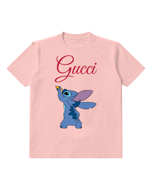 Blush Pink Stitch Drawing With Pencil Raised Graphic T-Shirt - front product view