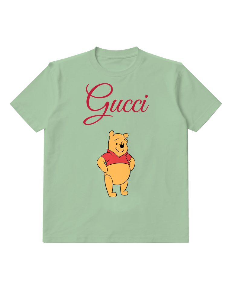Sage Green Hands On Hips Bear Graphic T-Shirt - front product view