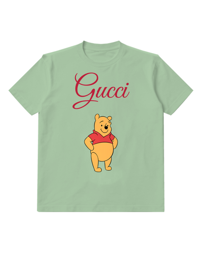 Sage Green Hands On Hips Bear Graphic T-Shirt - front product view