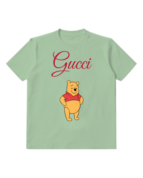 Sage Green Hands On Hips Bear Graphic T-Shirt - front product view