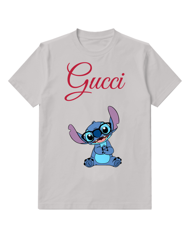 Light Gray Blue Alien With Glasses Sitting Graphic T-Shirt - front product view