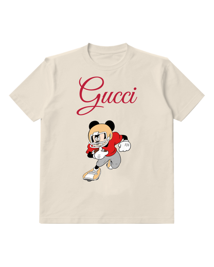 Ivory Mickey Mouse Football Player Running Graphic T-Shirt - front product view