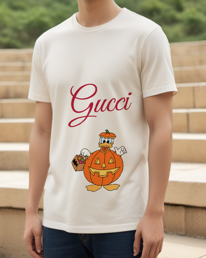 Ivory Pumpkin Costume Duck Graphic T-Shirt - styled view 4