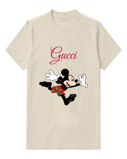 Ivory Mouse Tropical Green Shorts Graphic T-Shirt - front product view