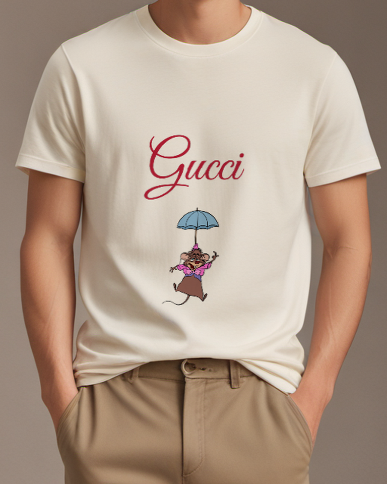 Ivory Dormouse In Joyful Leap Graphic T-Shirt - model wearing view