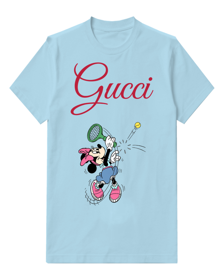 Sky Blue Minnie Mouse Tennis Swing Graphic T-Shirt - front product view