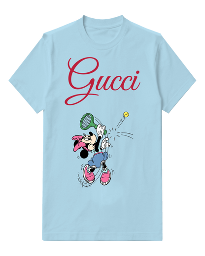 Sky Blue Minnie Mouse Tennis Swing Graphic T-Shirt - front product view