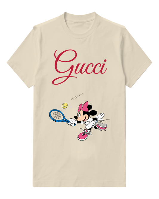 Ivory Minnie Mouse Tennis Swing Crew Neck Graphic T-Shirt - front product view