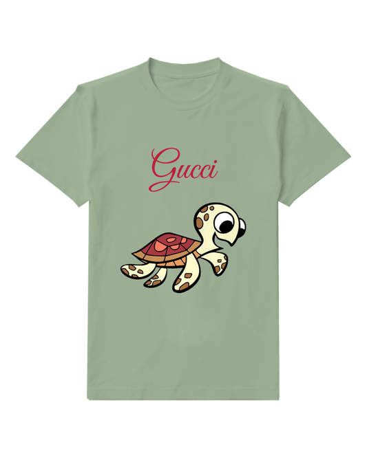 Sage Green Turtle With Spotted Shell And Limbs Graphic T-Shirt - front product view