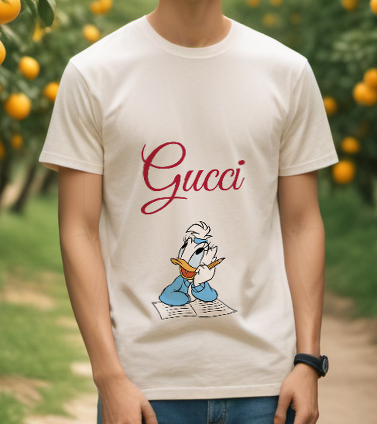 Ivory Open Book Duck Graphic T-Shirt - styled view 3