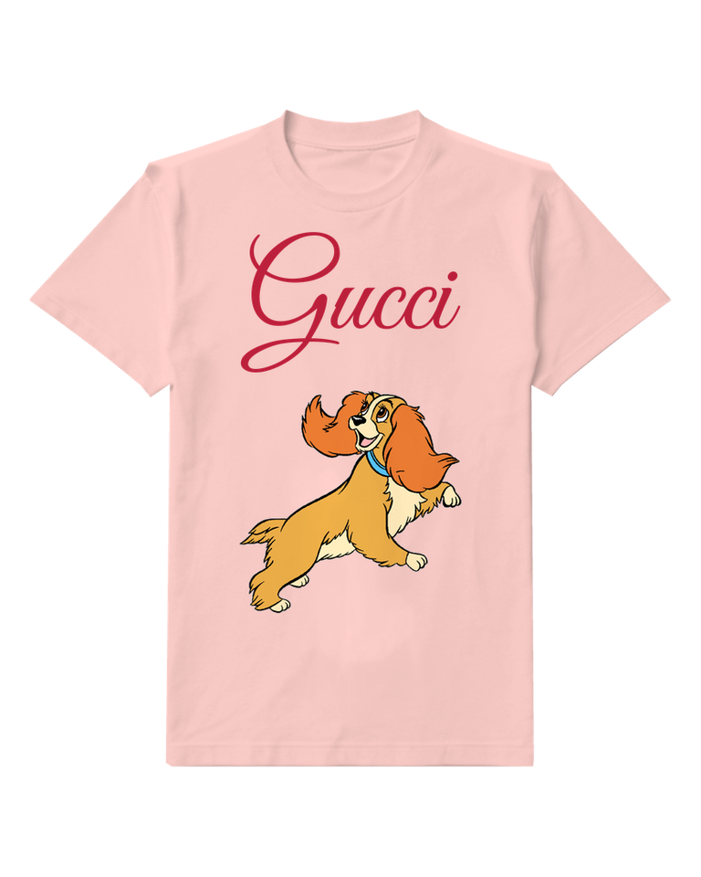 Blush Pink Lady Joyful Leap Floppy Ears Graphic T-Shirt - front product view