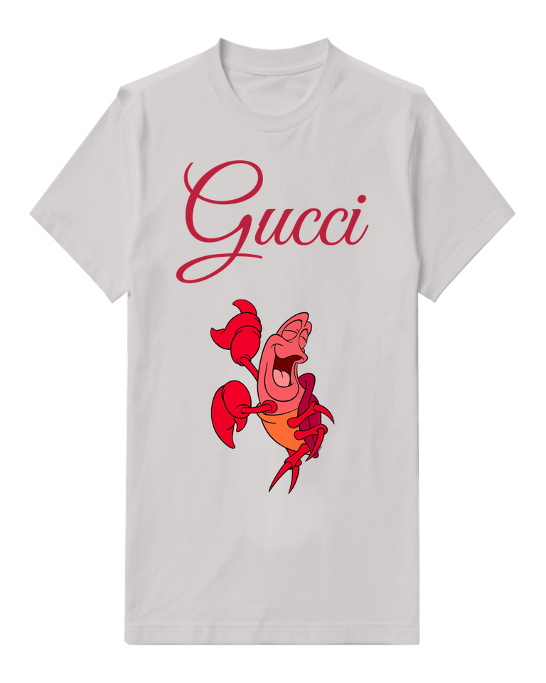 Light Gray Lobster Character Laughing Wildly Graphic T-Shirt - front product view